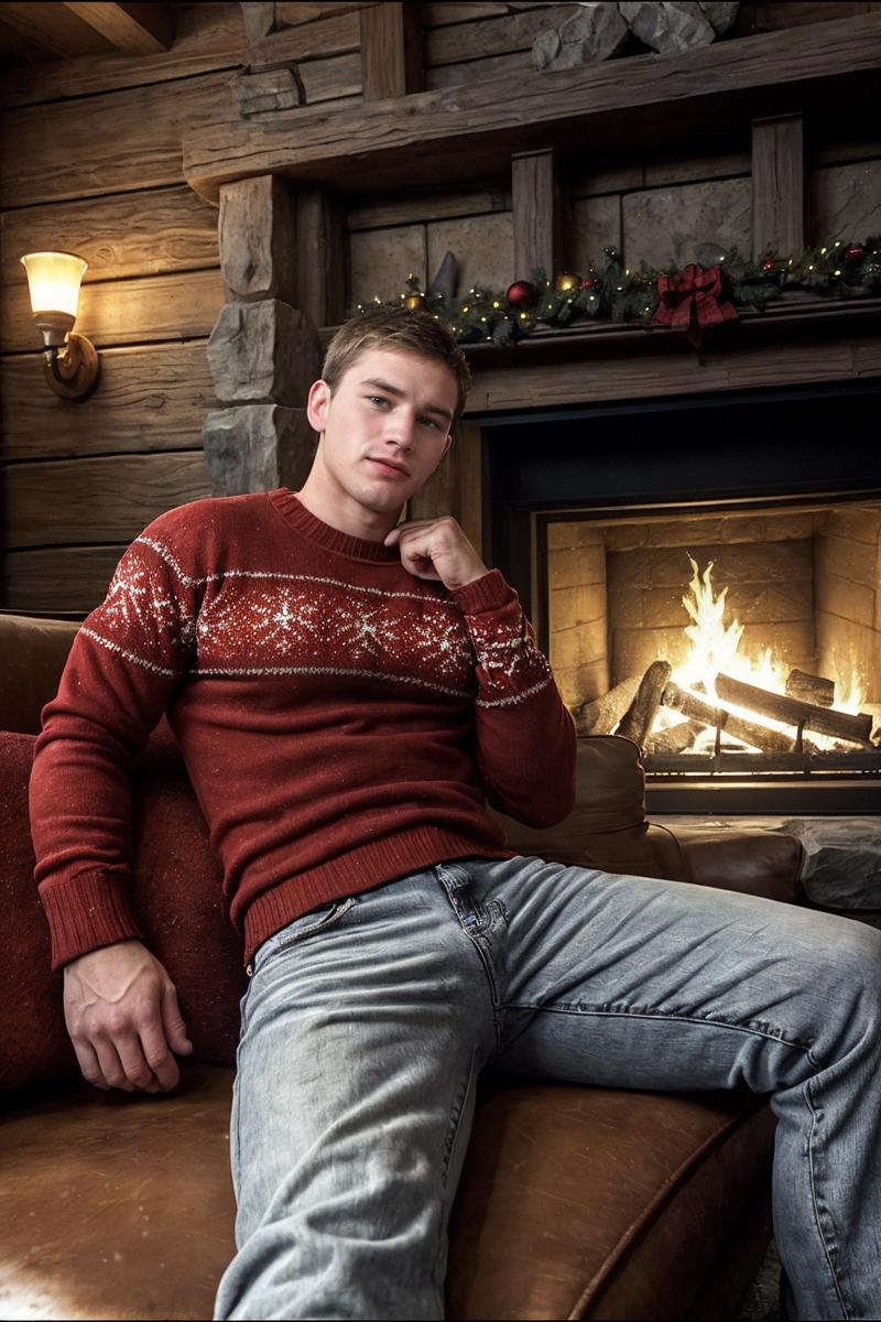 00017-2857968229-photo of (male) sc_jamie _lora_sc_jamie-v1_0.75_  sitting on plush sofa wearing Christmas sweater and jeans, warm inviting atmos.png